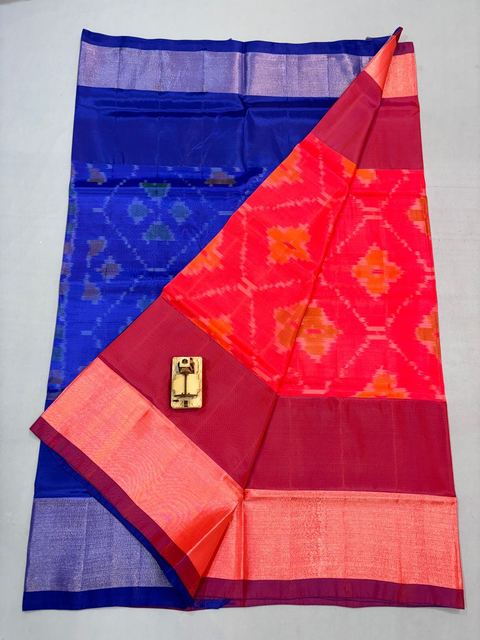 PKHSISSSS4V04ISDC10- Ikat soft silk saree