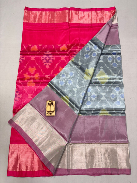 PKHSISSSS4V04ISDC19- Ikat soft silk saree