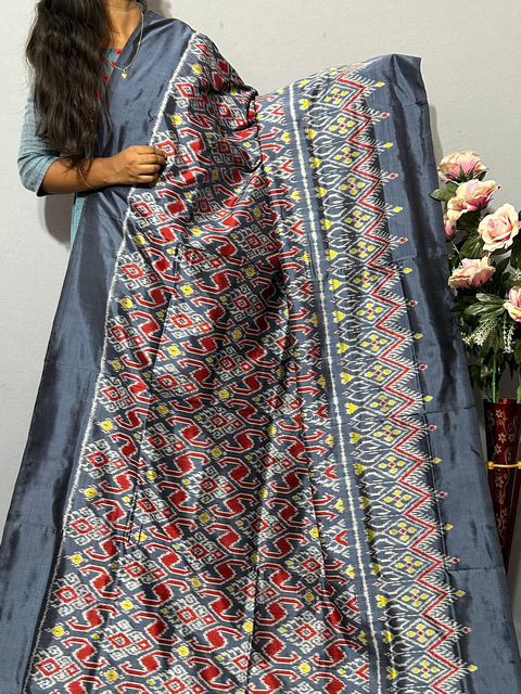 PKISIDSS4V01BECC30- Ikat silk saree