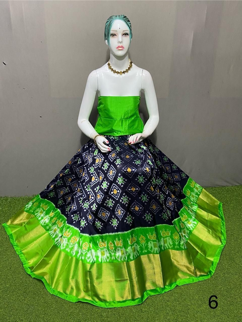 PSRGFSLG4V04SZCD36- Free Size Ikat Silk Lehenga