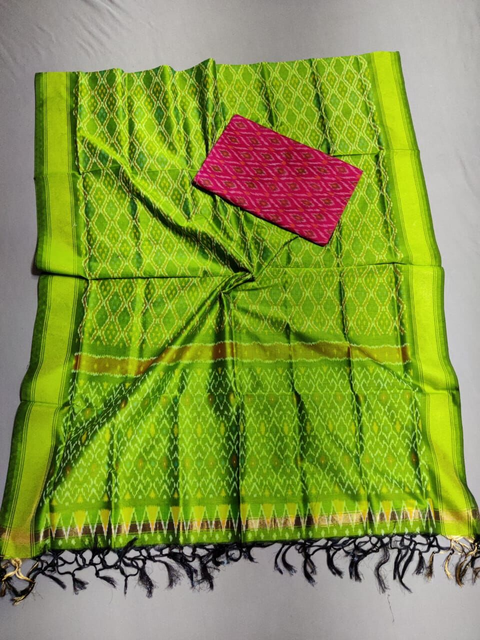 PSSISDST4V04ESCD01- Ikat sico dupatta with  sico top