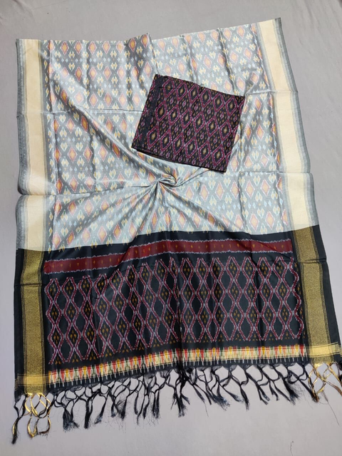 PSSISDST4V04ESCD25- Ikat sico dupatta with  sico top