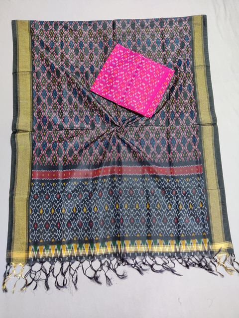 PSSISDST4V04ESCD27- Ikat sico dupatta with  sico top