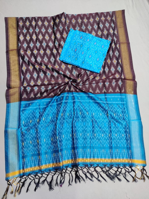 PSSISDST4V04ESCD30- Ikat sico dupatta with  sico top