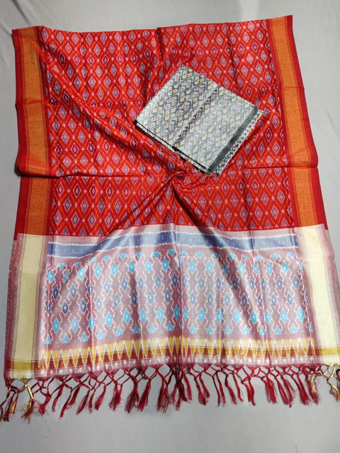 PSSISDST4V04ESCD35- Ikat sico dupatta with  sico top