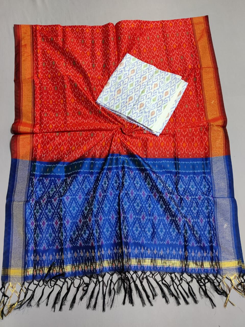 PSSISDST4V04ESCD42- Ikat sico dupatta with  sico top