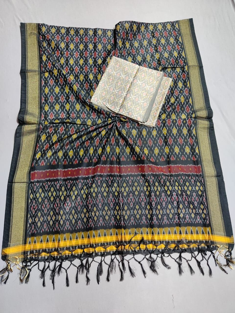 PSSISDST4V04ESCD44- Ikat sico dupatta with  sico top