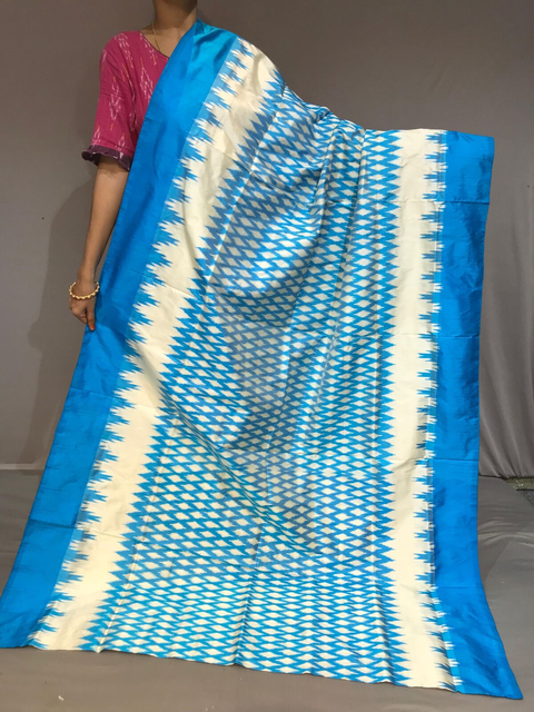 PGMRILWS4V08SZDC24- light weight Ikat silk saree