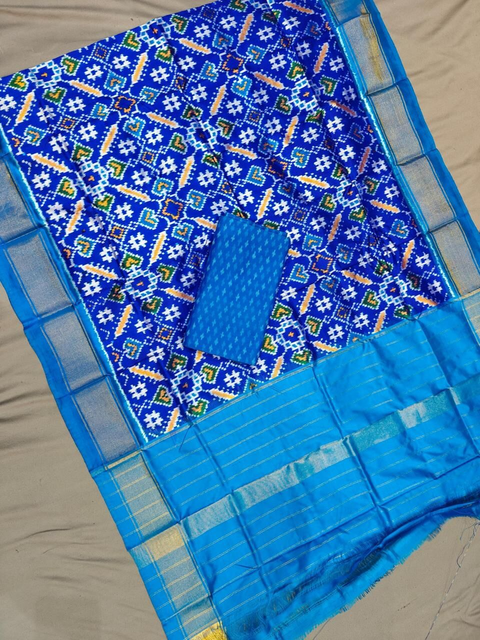 PGMRSDST4V09FSDC42- Ikat Silk dupatta with Ikat sico top