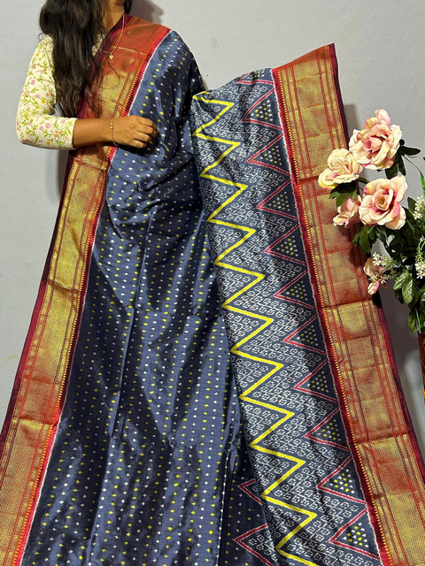 PKISIDSS4V05NCCD06- Ikat silk saree