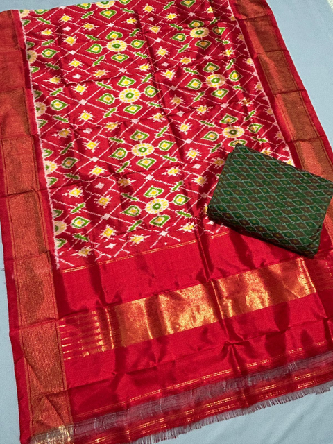 PPISSDST4V12FXCD04- Ikat Silk dupatta with Ikat sico top