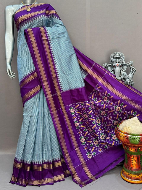 PSNTIDSS4V09TTDC13- Ikat silk saree