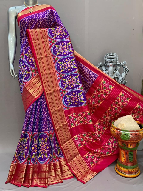 PSNTIDSS4V11DECC15- Ikat silk saree