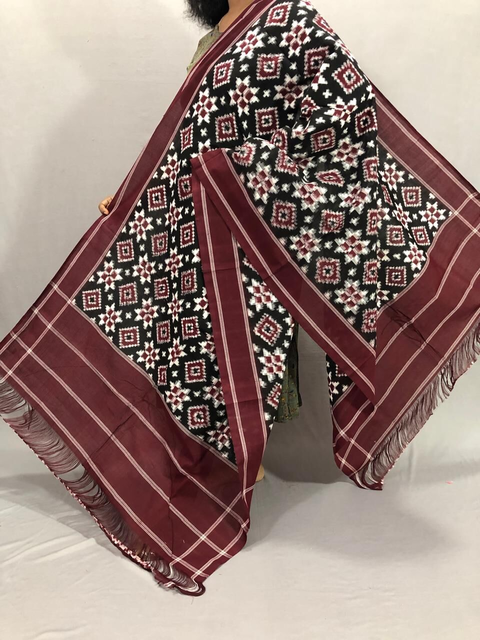 PSSIICDP4V12IBCC20- Double ikat cotton dupatta