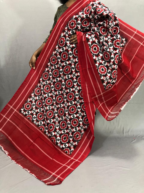 PSSIICDP4V12IBCC22- Double ikat cotton dupatta