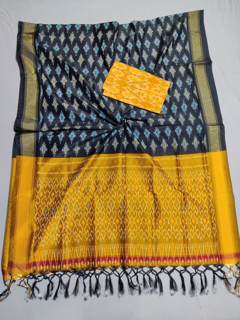 PSSISCDT4V11ESDD12- Ikat sico dupatta with  sico top