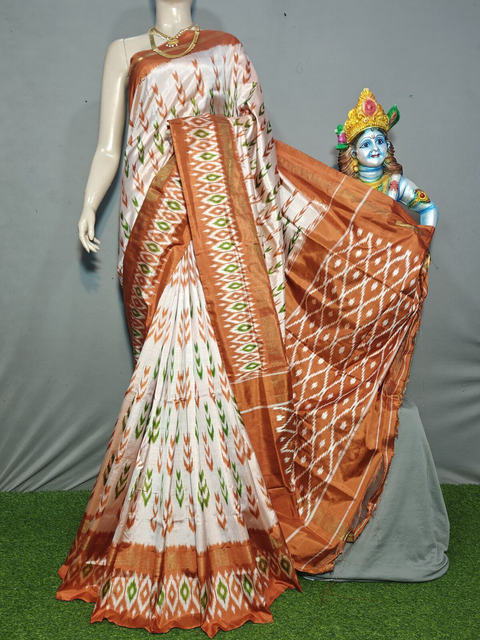 PGMRILWS4V19XCDC06- light weight Ikat silk saree