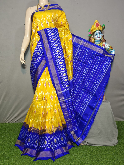 PGMRILWS4V19XCDC13- light weight Ikat silk saree