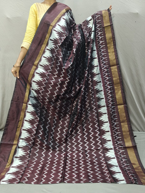 PGMRILWS4V19XCDC32- light weight Ikat silk saree