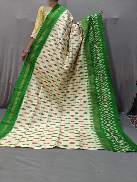 PGMRILWS4V19XCDC40- light weight Ikat silk saree