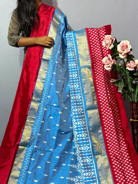 PKISIDSS4V14TTCD01- Ikat silk saree