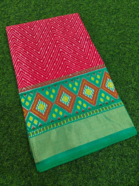 PMIUIDSS4V13BBDC07- Ikat silk saree