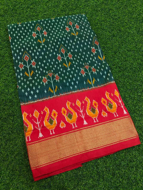 PMIUIDSS4V13BBDC14- Ikat silk saree