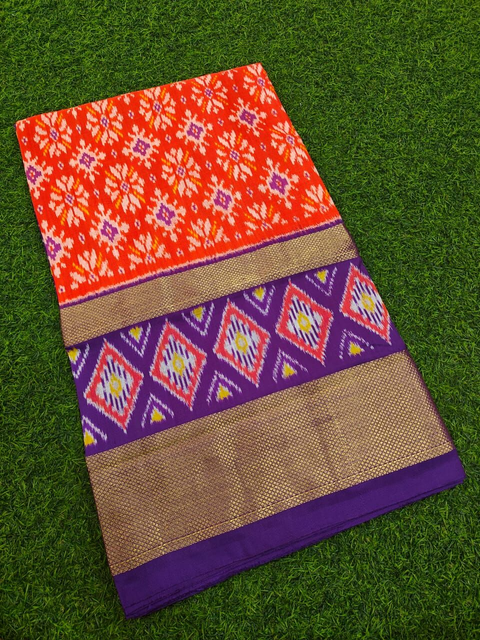 PMIUIDSS4V13BBDC32- Ikat silk saree