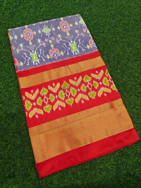 PMIUIDSS4V13BBDC34- Ikat silk saree