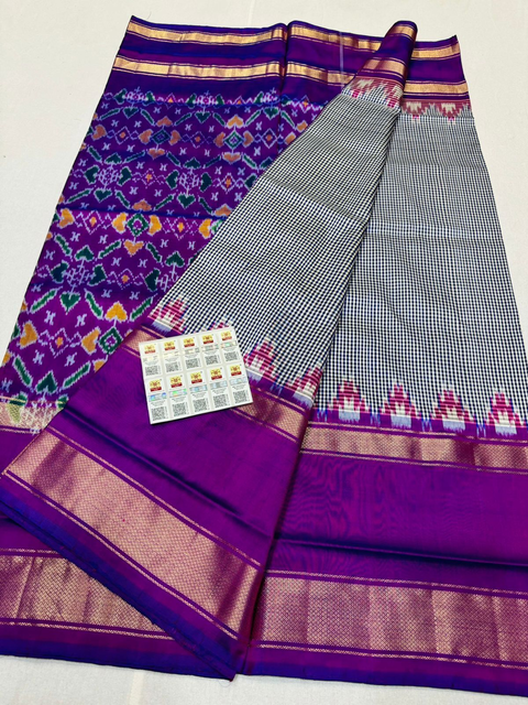 PSNTIDSS4V13TTCC03- Ikat silk saree