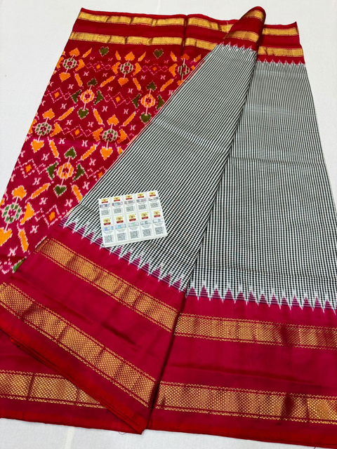 PSNTIDSS4V13TTCC07- Ikat silk saree