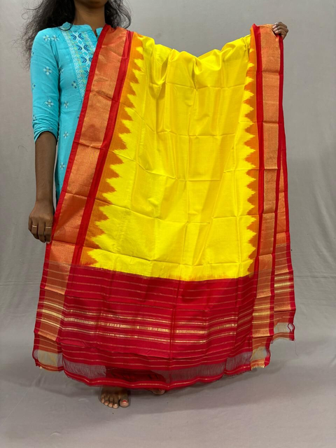 PSSIISCS4V14EDDC16- Ikat silk dupatta