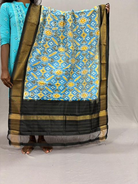 PSSIISCS4V14EDDC60- Ikat silk dupatta