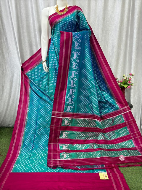 PASKIDSS4V19TICC06- Ikat silk saree