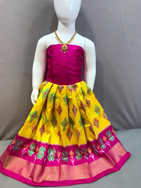 PGMRZSLG4V22IBCC02- Zero size Ikat silk lehenga