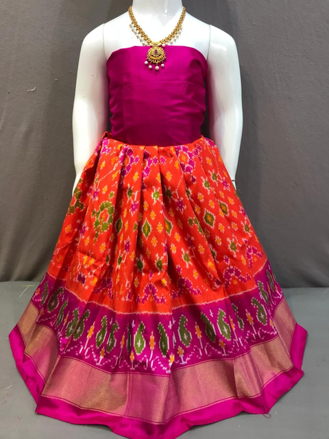 PGMRZSLG4V22IBCC06- Zero size Ikat silk lehenga