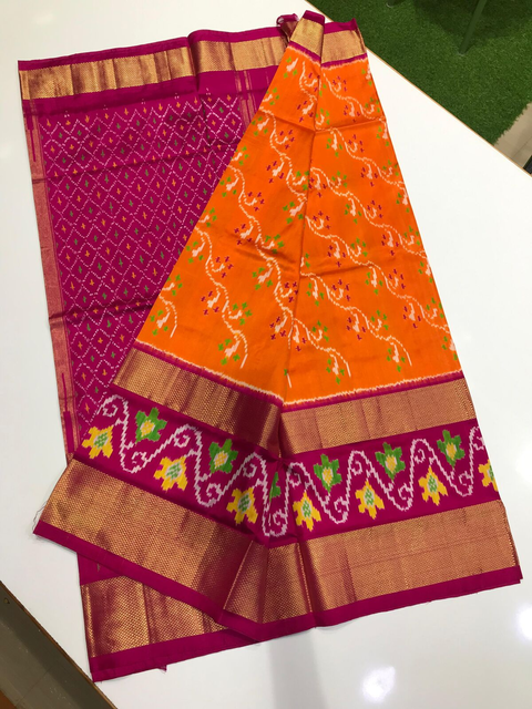 PLXHIDSS4V22BBCD16- Ikat silk saree