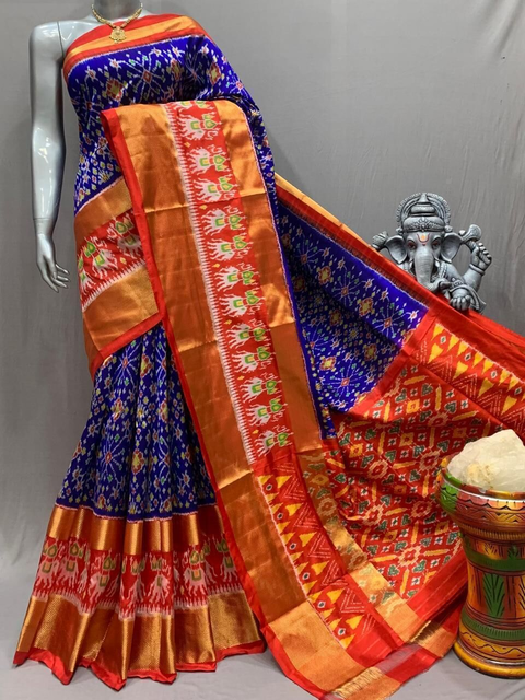 PSNTIDSS4V22NDDC02- Ikat silk saree