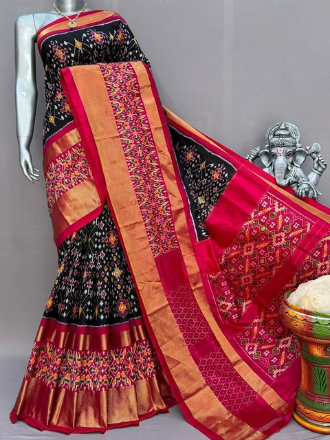 PSNTIDSS4V22NDDC08- Ikat silk saree