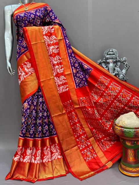 PSNTIDSS4V22NDDC24- Ikat silk saree