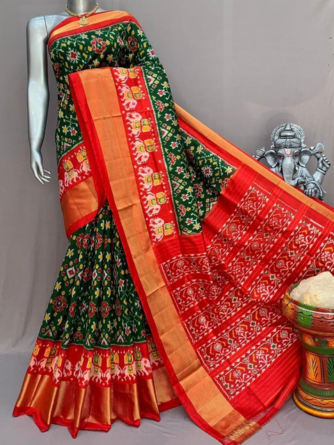 PSNTIDSS4V22NDDC58- Ikat silk saree