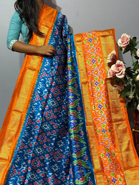 PKISIDSS4V23BSDC01- Ikat silk saree