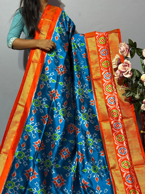 PKISIDSS4V23BSDC12- Ikat silk saree