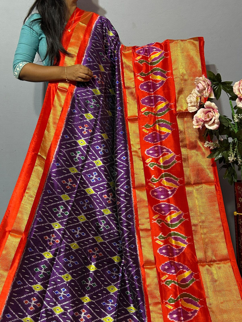 PKISIDSS4V23BSDC15- Ikat silk saree