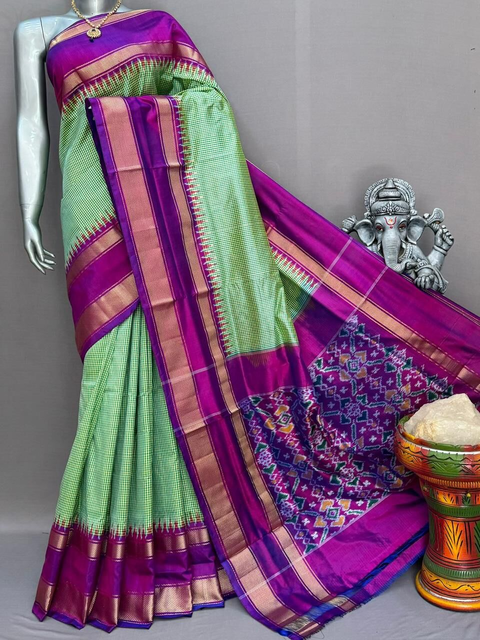 PSNTIDSS4V23TTCC22- Ikat silk saree