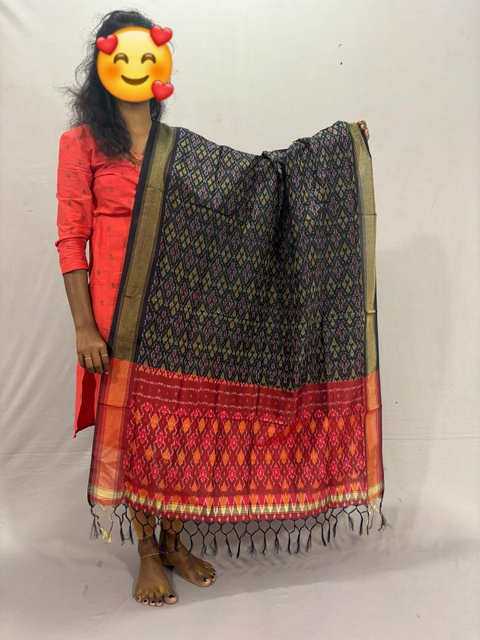 PSSISCDP4V25IBCD02- Ikat sico dupatta