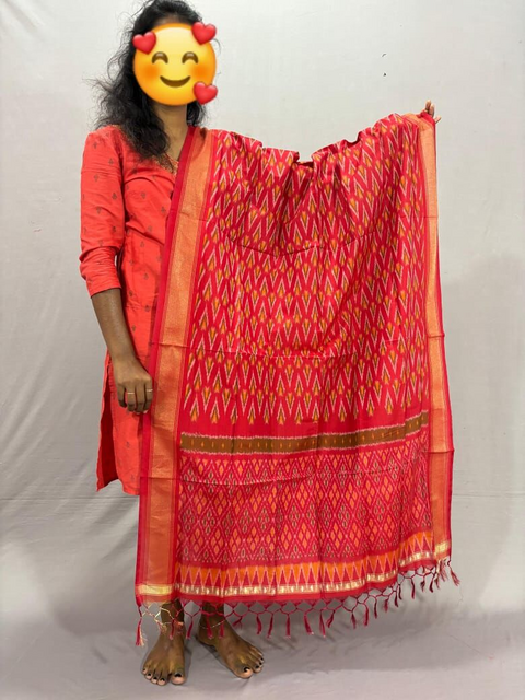 PSSISCDP4V25IBCD08- Ikat sico dupatta