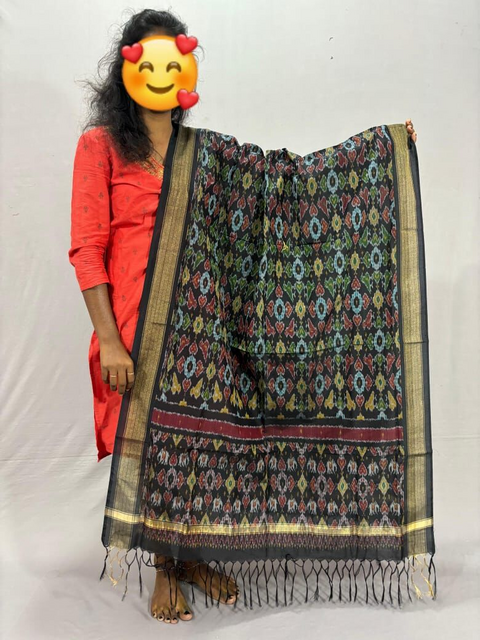 PSSISCDP4V25IBCD14- Ikat sico dupatta