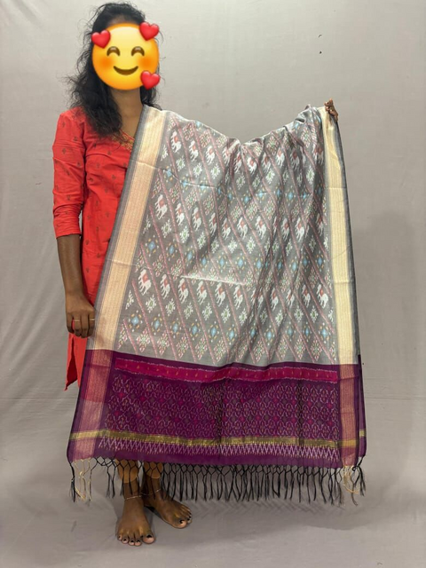 PSSISCDP4V25IBCD39- Ikat sico dupatta