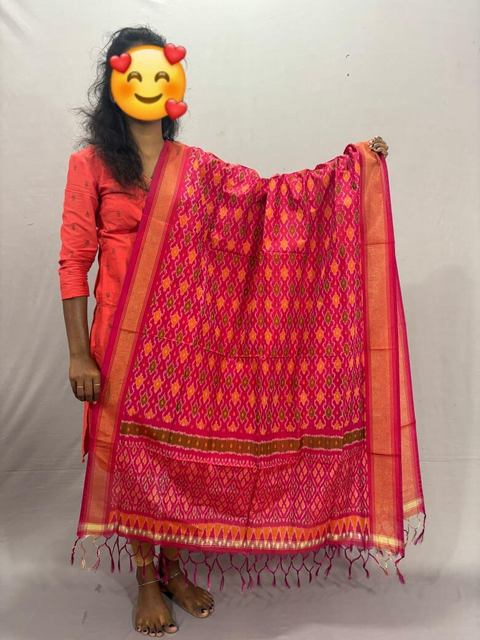 PSSISCDP4V25IBCD40- Ikat sico dupatta